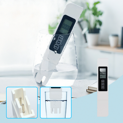💧3-i-1 TDS Vandkvalitetstester🌊Måler pH, Klor og Hårdhed med LCD-display til Pool og Akvarium📱