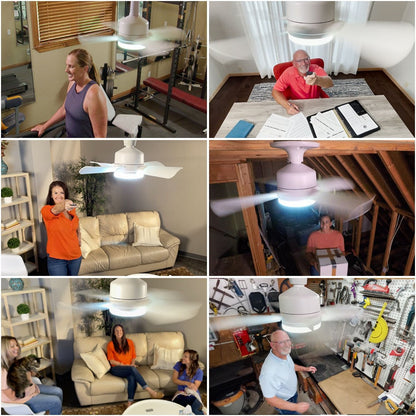 LysBreeze™ | Elegant lys og kølende luft i én smart loftlampe.