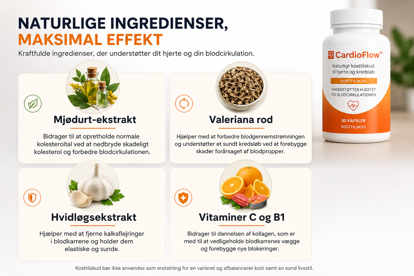 CardioFlow™ | Naturligt kosttilskud til hjerte og kredsløb