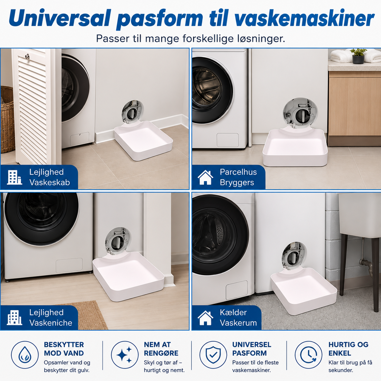 NordHjem™ | Universal Drypbakke til Vaskemaskiner