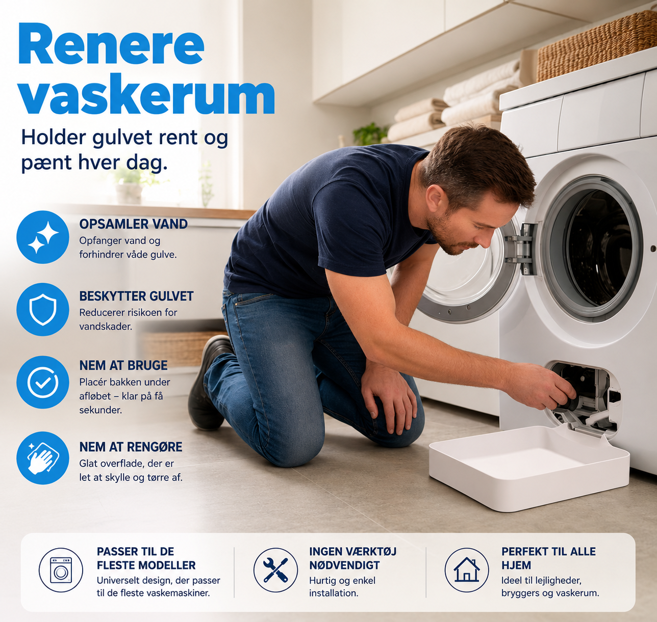 NordHjem™ | Universal Drypbakke til Vaskemaskiner