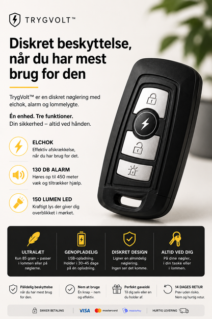 TrygVolt™ | Diskret beskyttelse, når du har mest brug for den