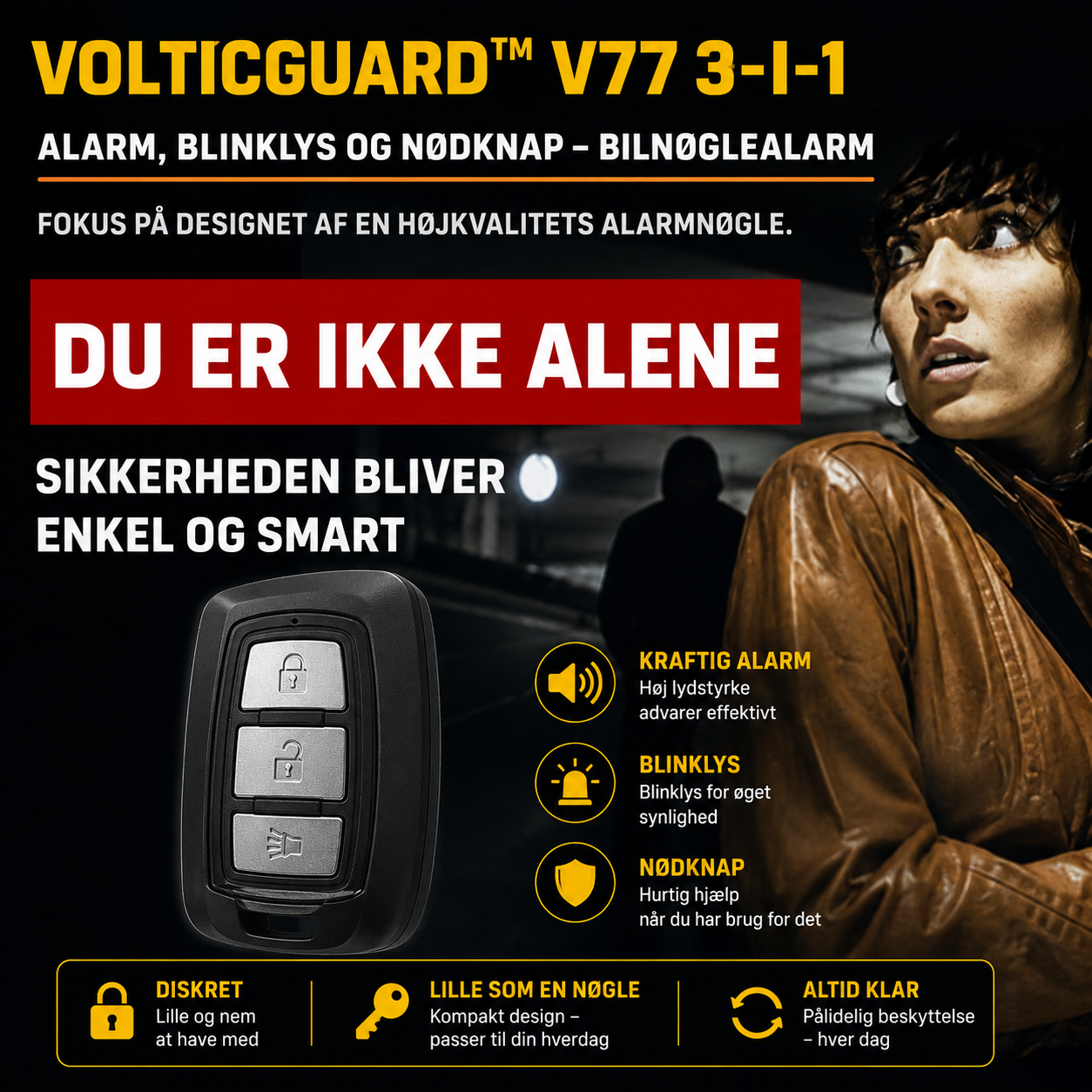 TrygVolt™ | Diskret beskyttelse, når du har mest brug for den