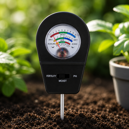 🌱 50% RABAT! 3-i-1 Jordmåler – Mål pH, Fugtighed & Lys på Sekunder | Ingen Batterier Nødvendige 🌿