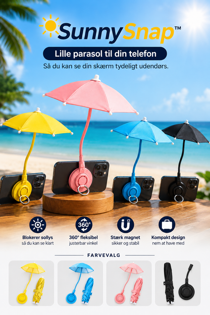 ☀️ SunnySnap™ – Justerbar Anti-Glare Skærmparasol