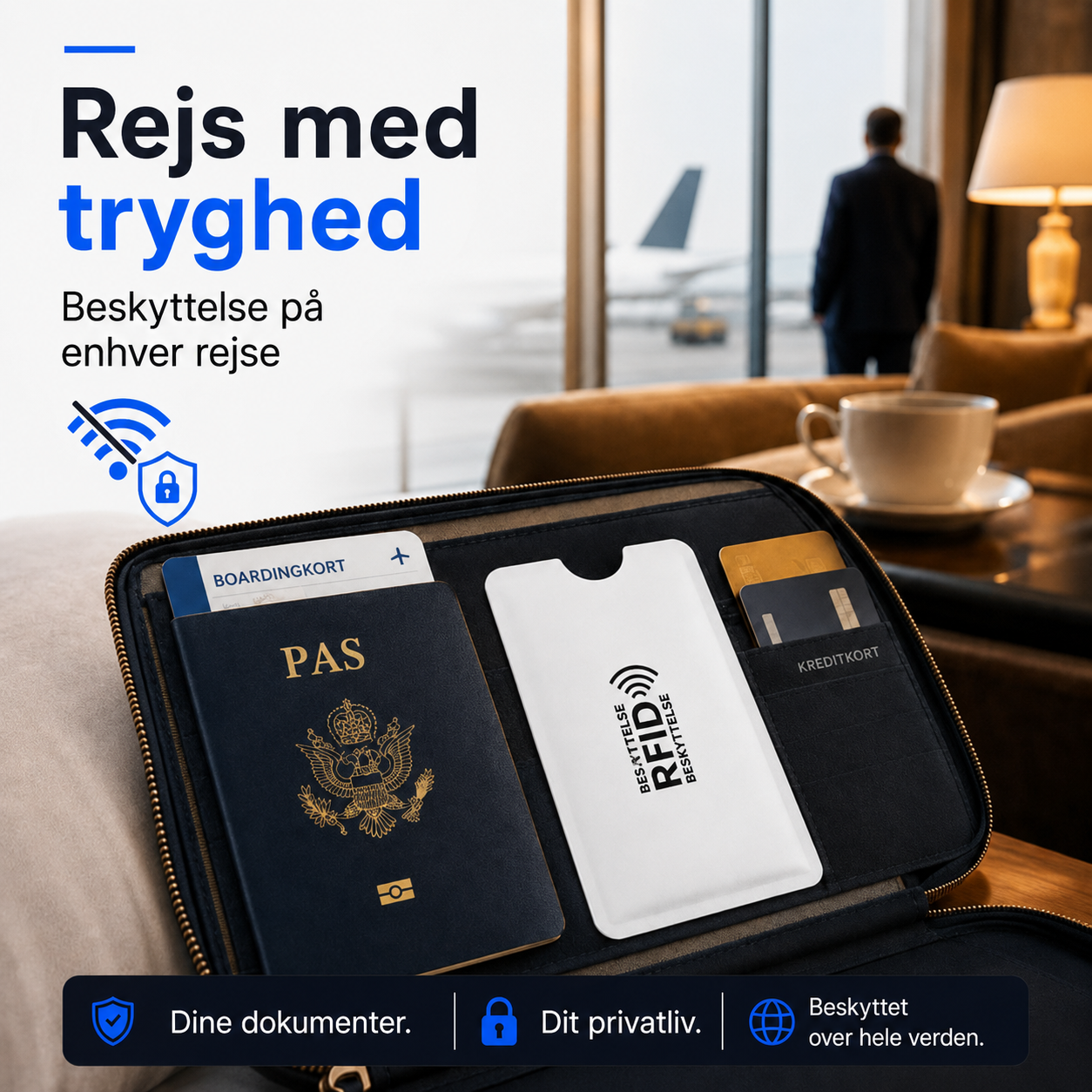 SlimShield™ RFID Kortholder Beskytter dine kort mod trådløst tyveri.