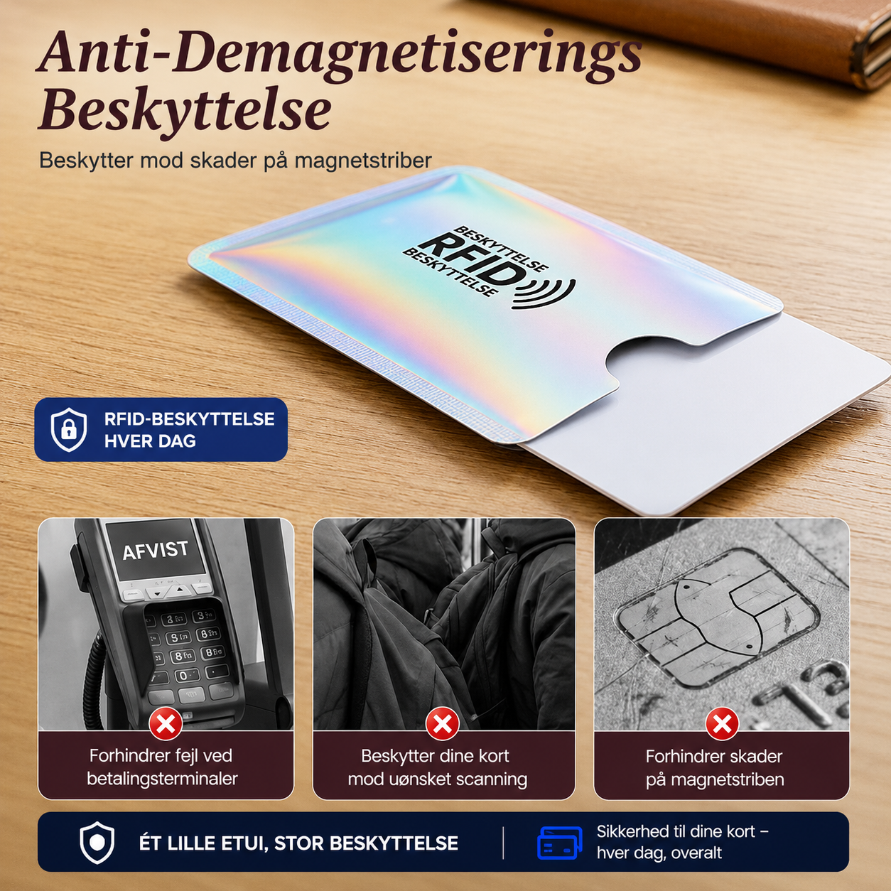 SlimShield™ RFID Kortholder Beskytter dine kort mod trådløst tyveri.