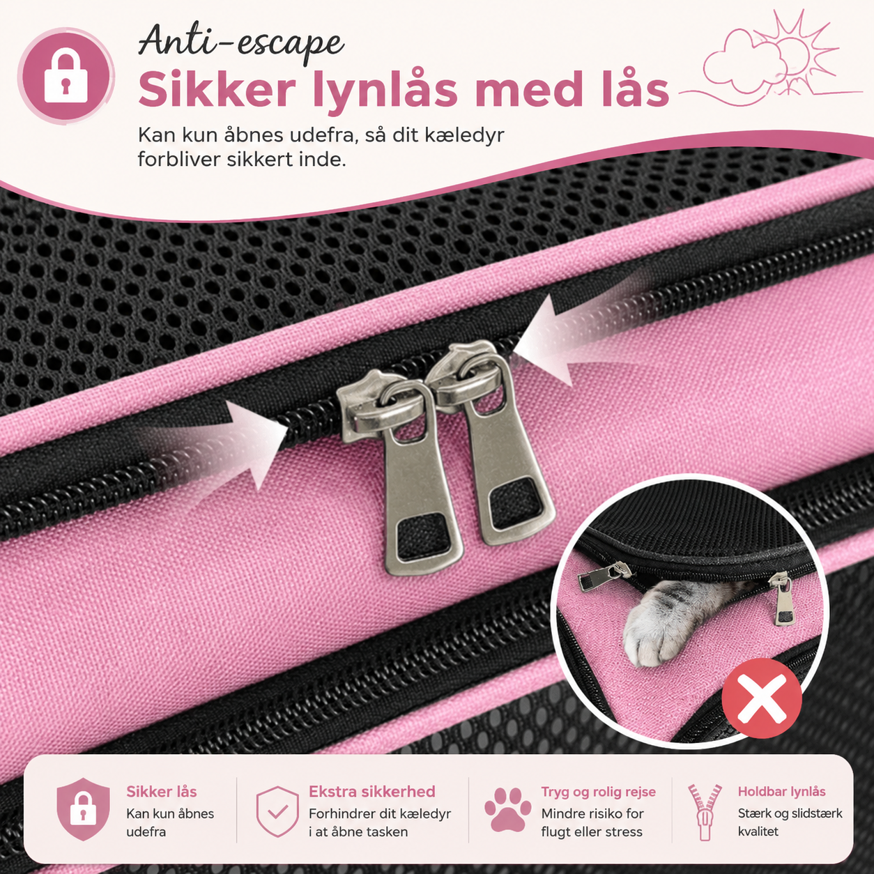 🐾 PawVoyage™ Transporttaske til Katte & Små Hunde