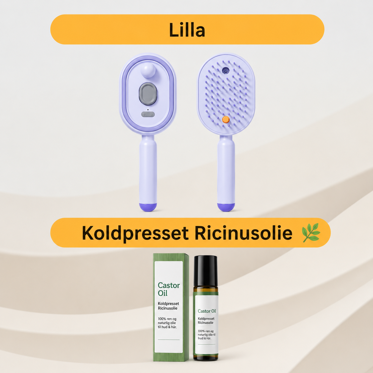 SilkeBørste™ ✨ Elektrisk Hårbørste med Fin Spraytåge + GRATIS Koldpresset Ricinusolie 🌿