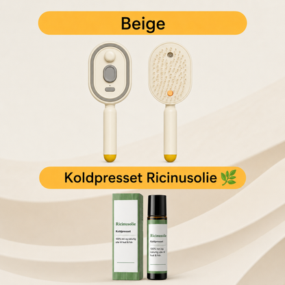 SilkeBørste™ ✨ Elektrisk Hårbørste med Fin Spraytåge + GRATIS Koldpresset Ricinusolie 🌿