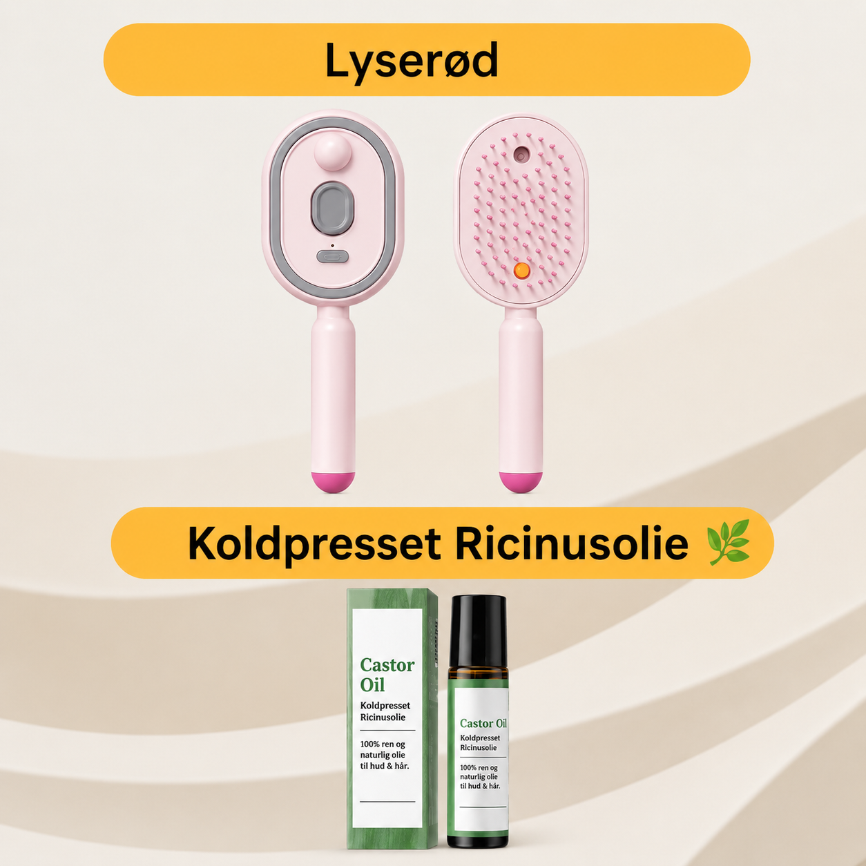 SilkeBørste™ ✨ Elektrisk Hårbørste med Fin Spraytåge + GRATIS Koldpresset Ricinusolie 🌿
