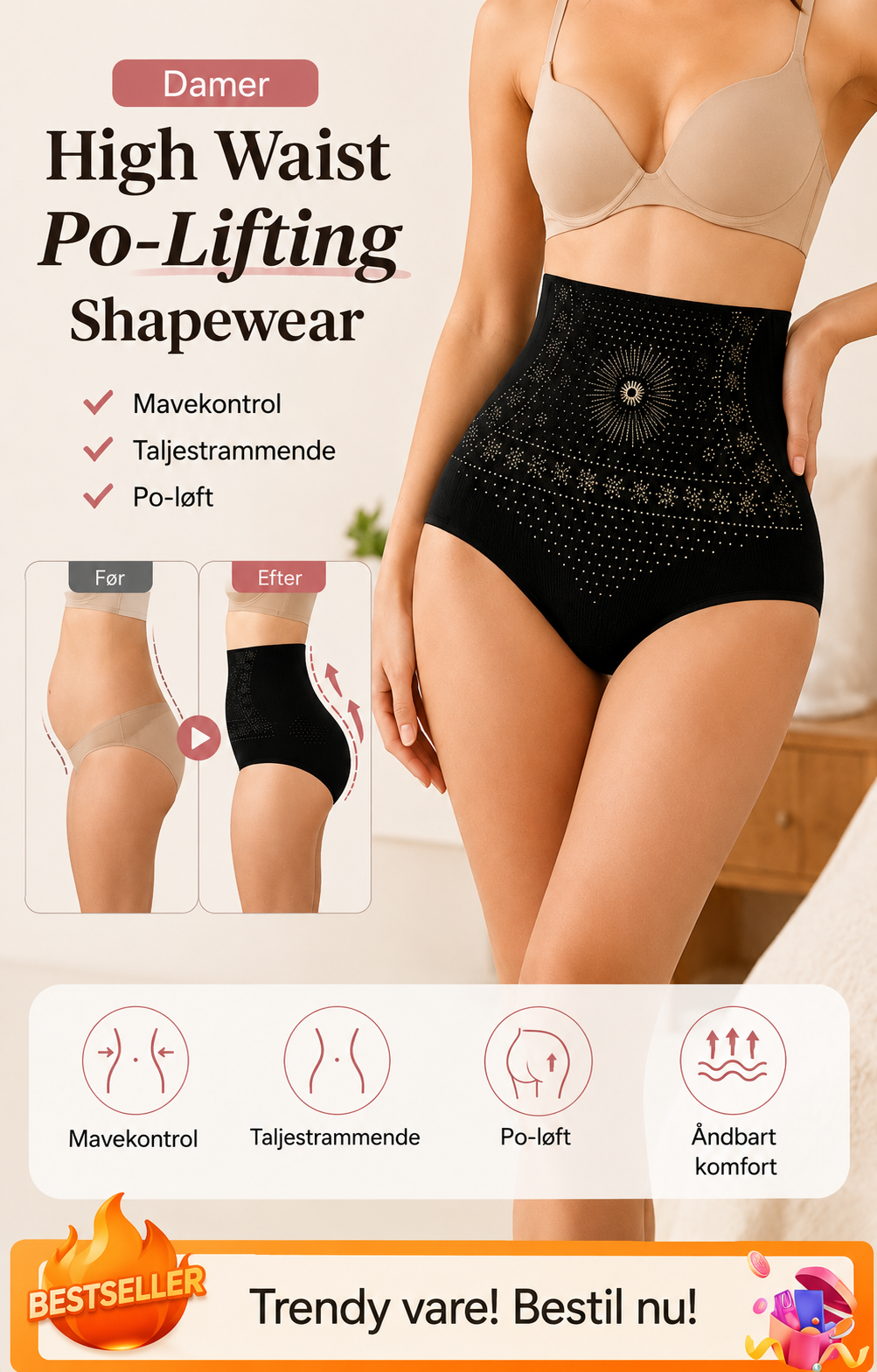 KurveLøft™ | Højtaljede Shapewear Shorts