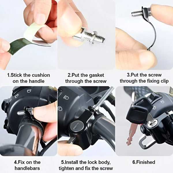 MOTOLOCK™ Sikker Hjelmlås til Scooter & Motorcykel 🔒