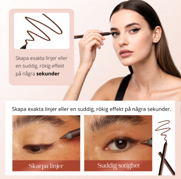 Nyra™ | Stop med at rette din eyeliner. Påfør én gang. Perfekt hele dagen. Uden undtagelser.