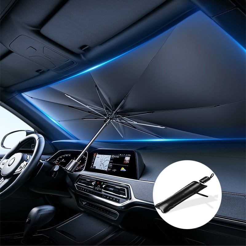🔥Bil Forrude Solskærm Paraply | Foldbar UV-Beskyttelse mod Varme