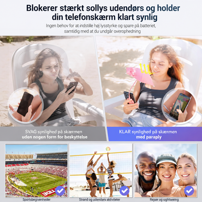 ☀️ SunnySnap™ – Justerbar Anti-Glare Skærmparasol