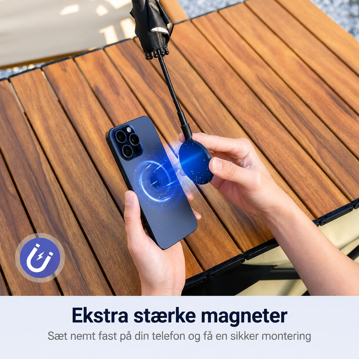 ☀️ SunnySnap™ – Justerbar Anti-Glare Skærmparasol