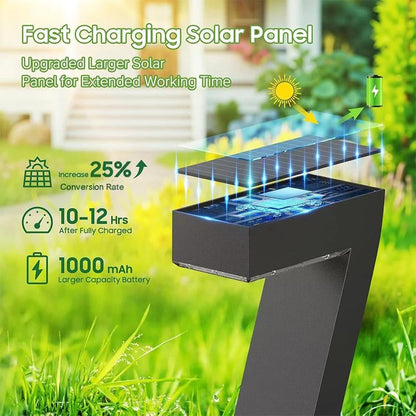 SolarLuxe™ 7-Form Solarlamper (4 Pak) – Op til 12 Timers Lys & IP65 Vandtæt 🌙