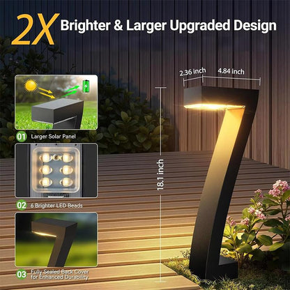 SolarLuxe™ 7-Form Solarlamper (4 Pak) – Op til 12 Timers Lys & IP65 Vandtæt 🌙