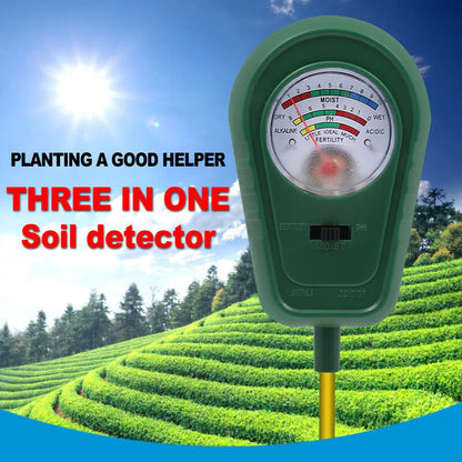 🌱 50% RABAT! 3-i-1 Jordmåler – Mål pH, Fugtighed & Lys på Sekunder | Ingen Batterier Nødvendige 🌿