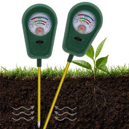 🌱 50% RABAT! 3-i-1 Jordmåler – Mål pH, Fugtighed & Lys på Sekunder | Ingen Batterier Nødvendige 🌿