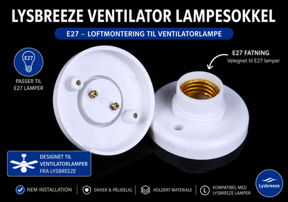 LysBreeze™ | Elegant lys og kølende luft i én smart loftlampe.